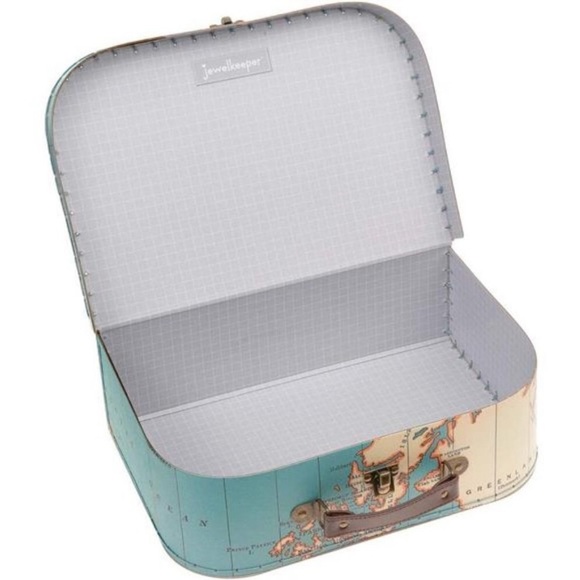 Jewelkeeper Paperboard Suitcases, Set of 3 – Vintage Decorative Storage Box - Picture 2 of 12